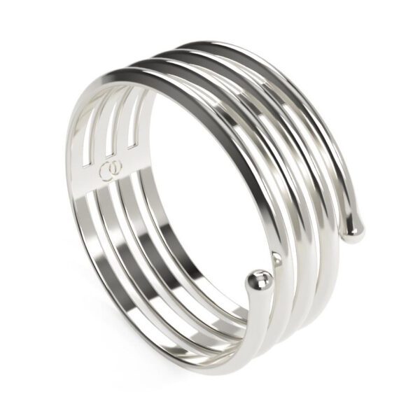 Uniti Spiral Platinum white gold silver Ring