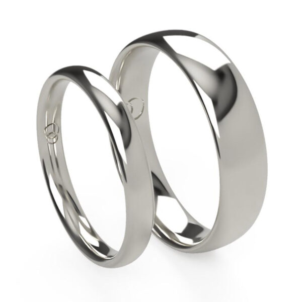 Uniti Court Platinum white gold silver Wedding Ring His and Hers