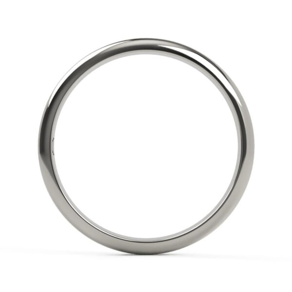Uniti D-Shaped Platinum white gold silver Wedding Ring for her