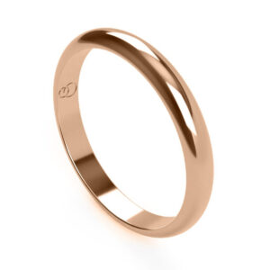 Uniti D-Shaped red gold Wedding Ring for her