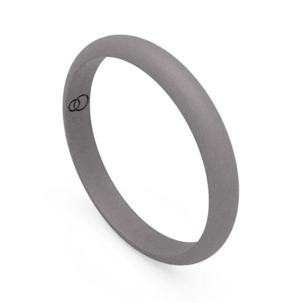 Uniti D-Shaped titanium Wedding Ring for her