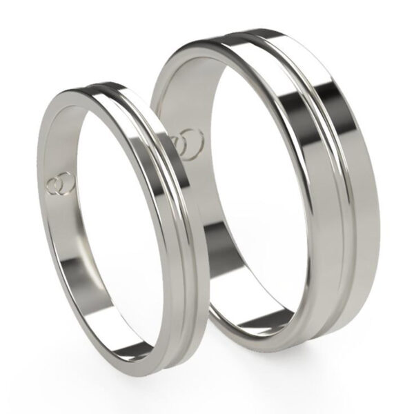 Uniti Eterniti Platinum white gold silver Wedding Ring His and Hers