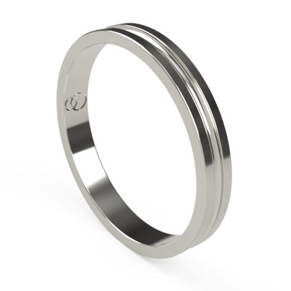 Uniti Eterniti Platinum white gold silver Wedding Ring for her