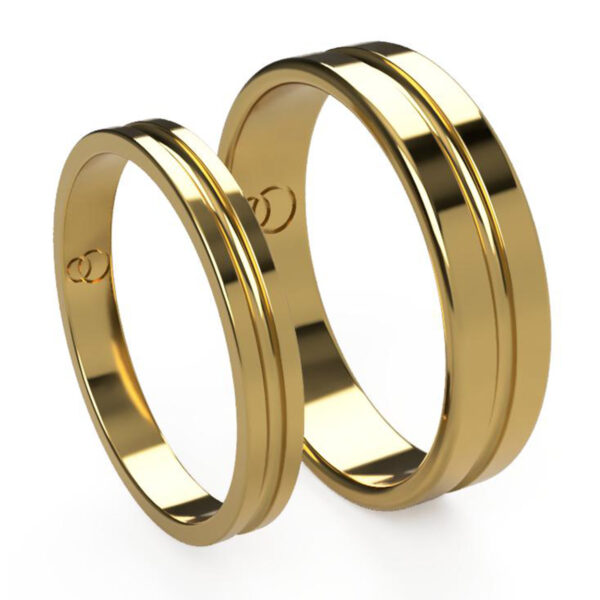Uniti Eterniti Yellow Gold Wedding Ring His and Hers