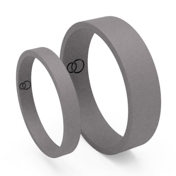 Uniti Flat Titanium Wedding Ring His and Hers
