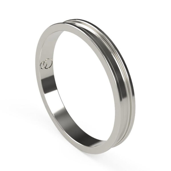 Uniti Rivulet Platinum white gold silver Wedding Ring for her