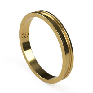 Uniti Rivulet Yellow Gold Wedding Ring for her